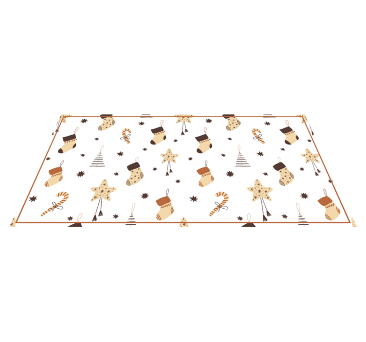 Alfombra vinílica navidad celebraciones navideñas blancas - TenVinilo