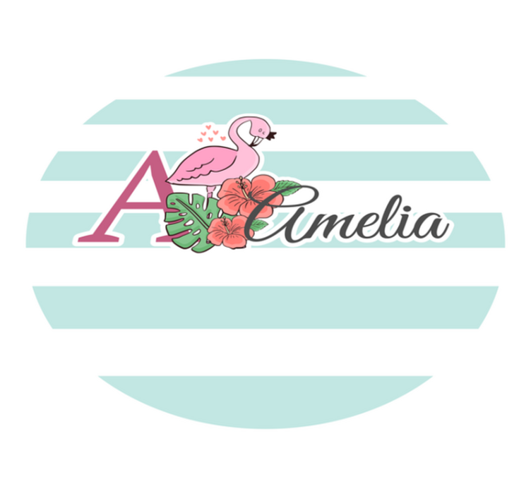 Alfombra vinílica personalizable decoración de flamencos - TenVinilo