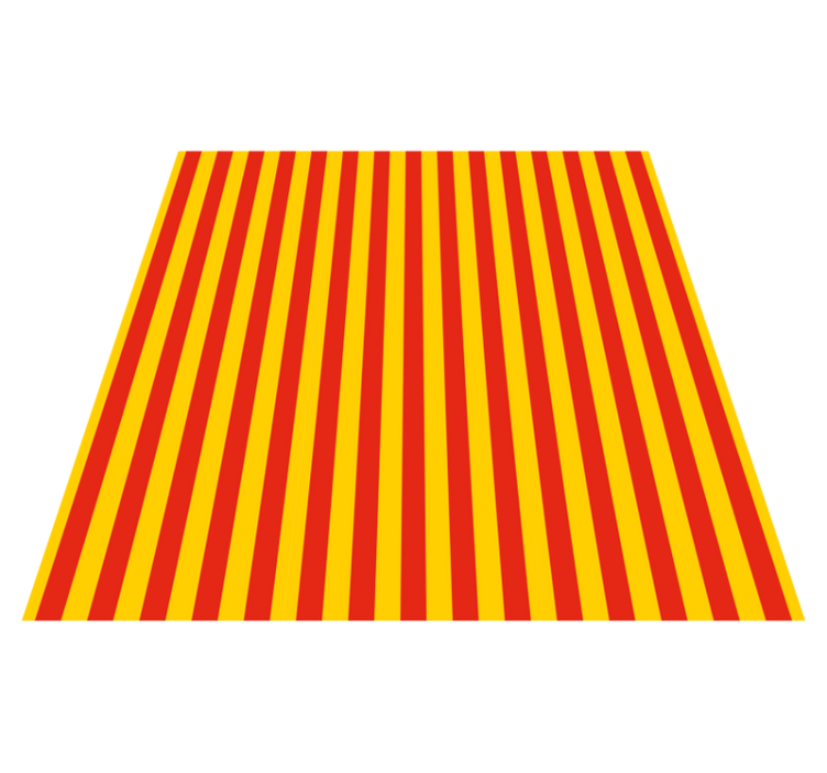 Alfombra vinílica rayas rojo y amarillo verticales - TenVinilo