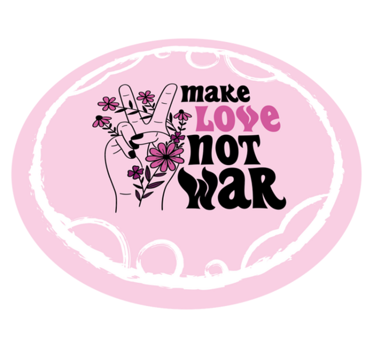 Alfombra vinílica con frase mensaje de amor pacifico - TenVinilo