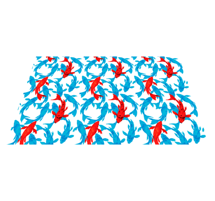 Alfombra vinílica baño peces koi coloridos - TenVinilo