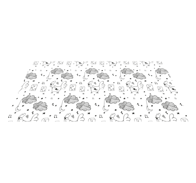 Alfombra vinílica infantil diseño de aves minimalista - TenVinilo