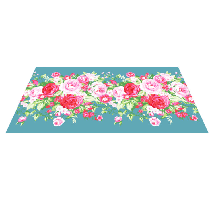 Alfombra vinílica flores arreglo floral de flores - TenVinilo