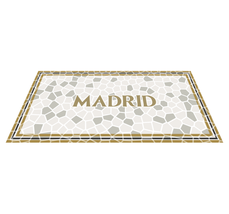 Alfombra vinílica personalizable patrón geométrico de madrid - TenVinilo