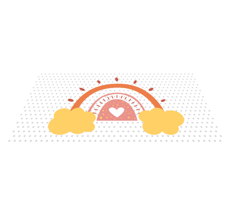 Alfombra vinílica bebé paisaje de nubes arcoiris - TenVinilo