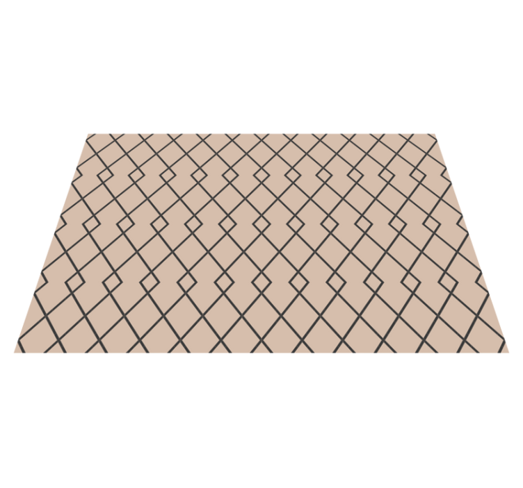 Alfombra vinílica geométrica elegante motivo de diamante - TenVinilo