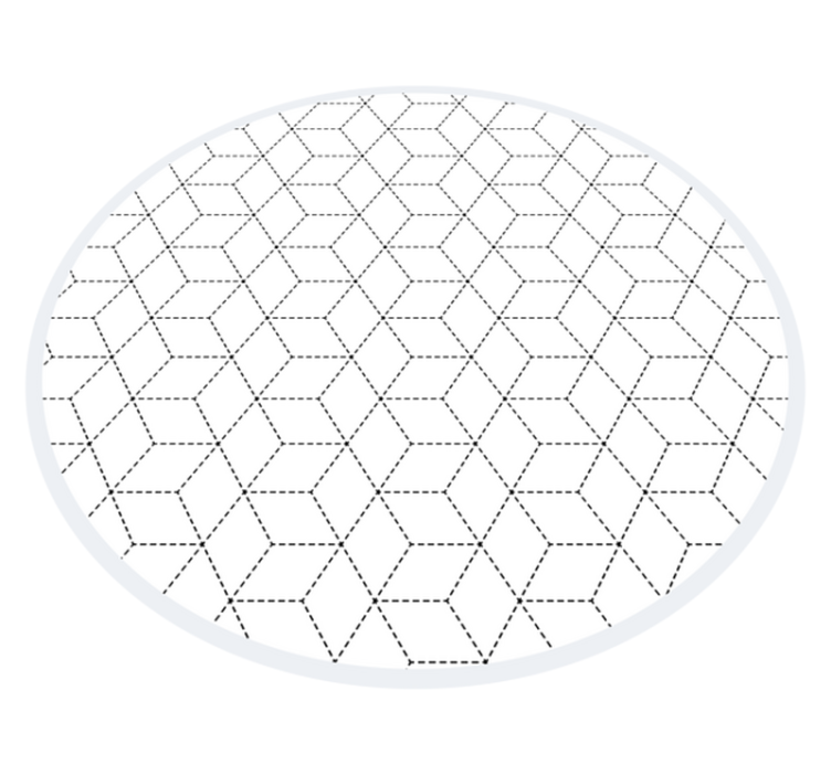 Alfombra vinílica geométrica patrón hexagonal contorneado - TenVinilo