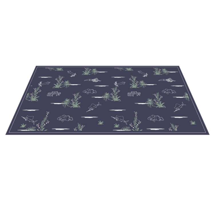 Alfombra vinílica naturaleza ilustraciones naturales - TenVinilo