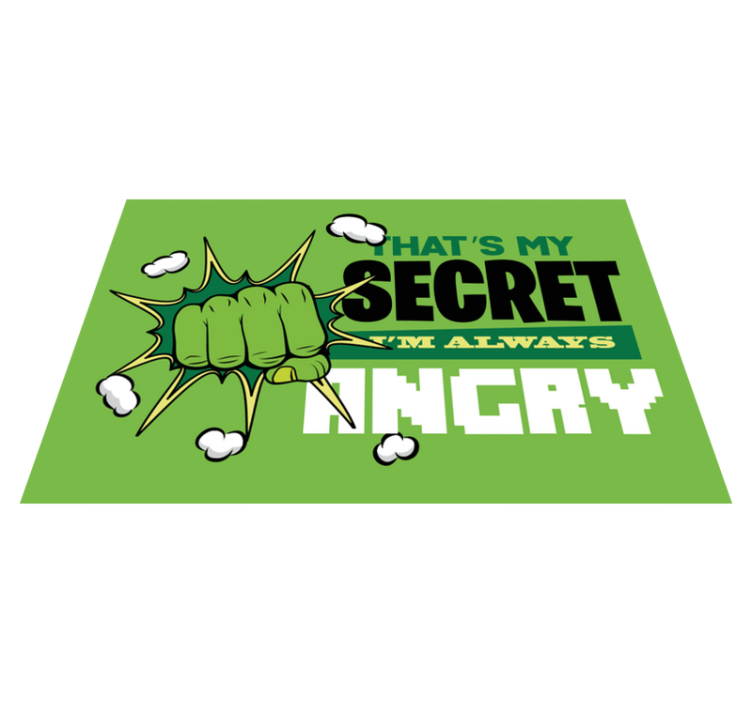 Alfombra vinílica infantil Siempre estoy enojado - TenVinilo