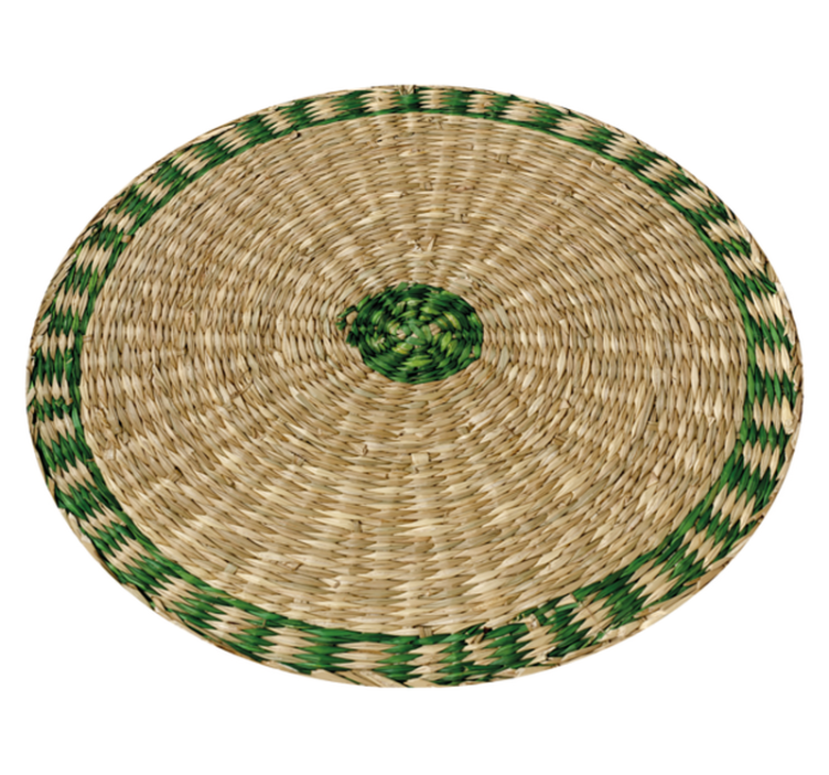 Alfombra vinilo textura tejida redonda - TenVinilo