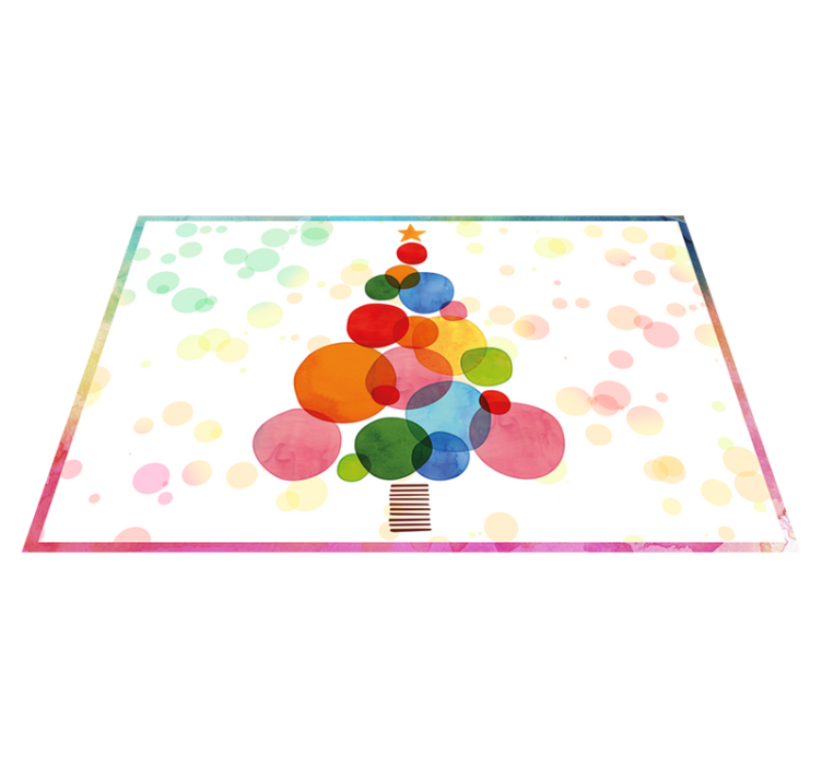 Alfombra vinilo navidad Árbol de aguada - TenVinilo