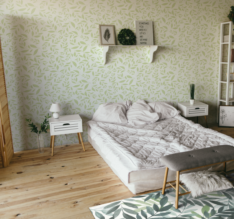 Alfombra vinílica dormitorio fondo natural - TenVinilo