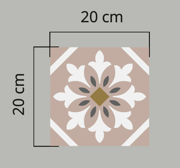 Alfombra vinilo cocina azulejos marrones pastel - TenVinilo