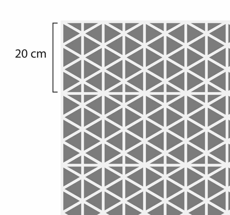 Alfombra vinílica cocina elemento gris triangular - TenVinilo