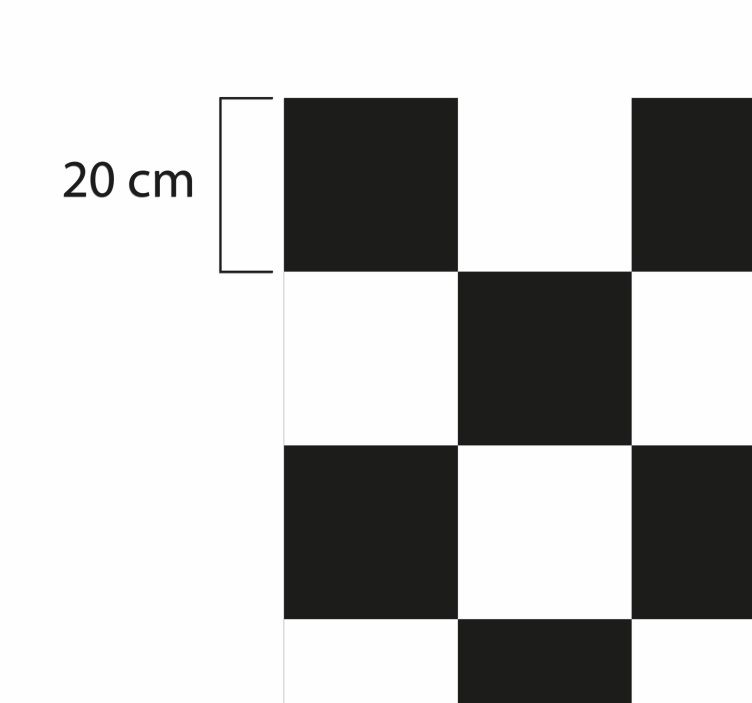 Alfombra vinilo cocina tablero de ajedrez - TenVinilo