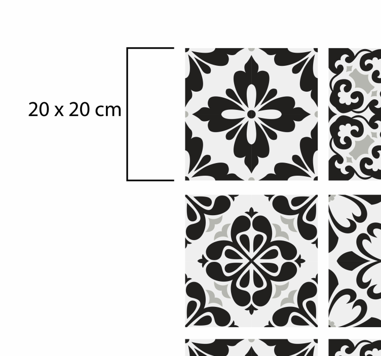 Alfombras vinílicas modernas Azulejos en blanco y negro - TenVinilo