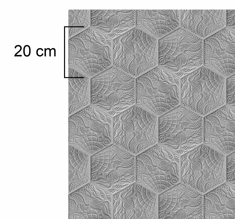 Alfombra vinilo salón azulejos manchados de GaudíAzulejos manchad - TenVinilo