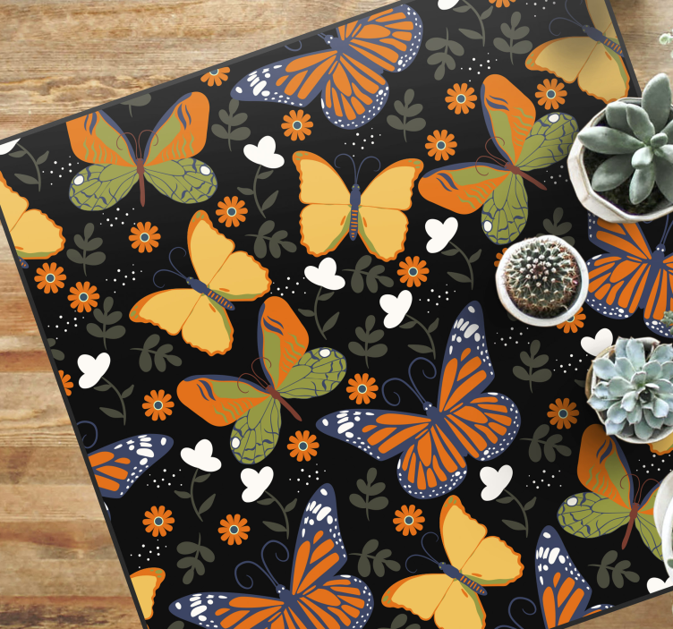 Aflombra vinílica animales motivo de mariposa - TenVinilo