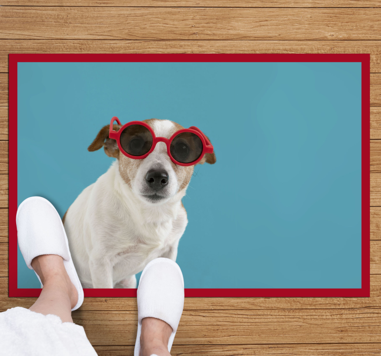 Aflombra vinílica animales retrato elegante de perro - TenVinilo