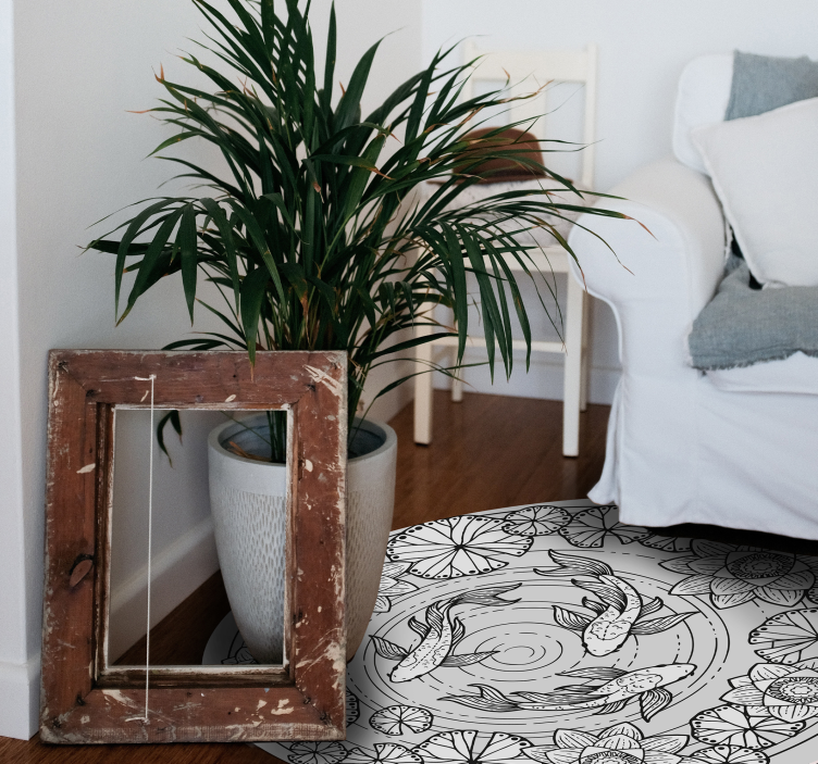 Aflombra vinílica animales serenidad de los peces koi - TenVinilo