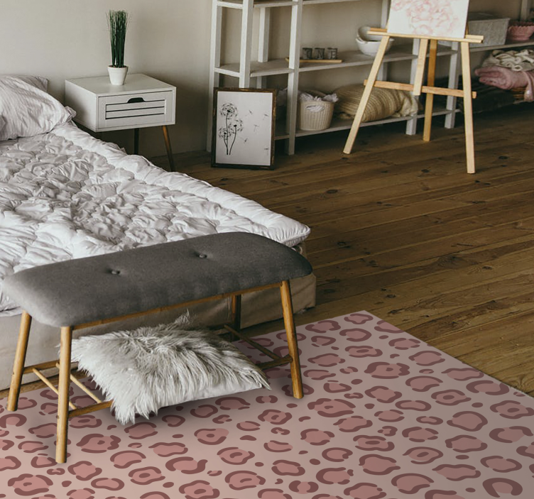 Alfombra vinílica animal print Jirafa moderna - TenVinilo