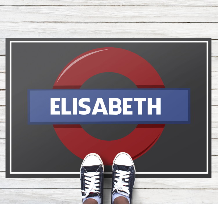 Alfombra vinílica con nombre Estación de metro - TenVinilo