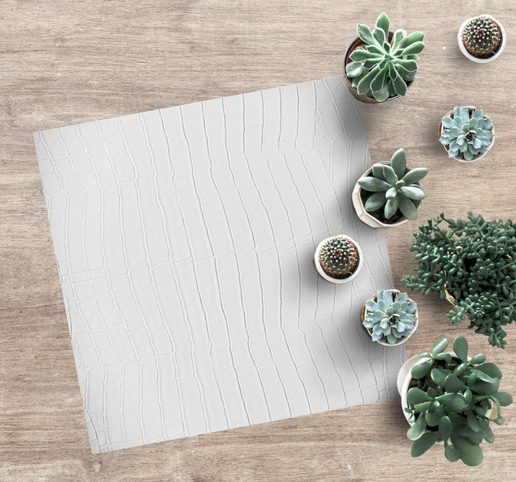 Alfombra vinilo cuadrada Textura de cuero blanco - TenVinilo