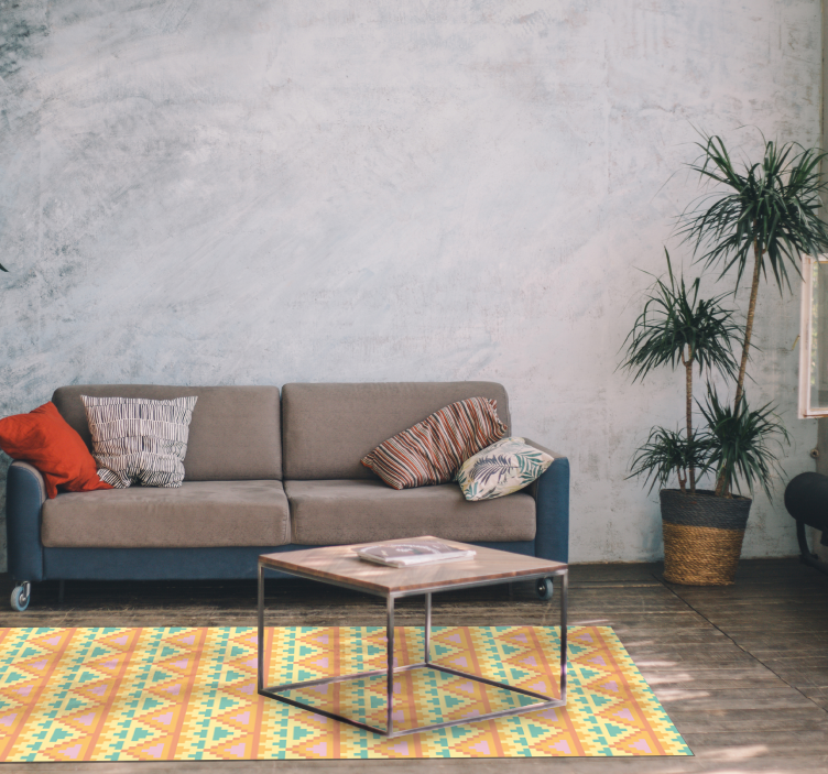 Alfombra de vinilo geométrica Azteca geométrico - TenVinilo