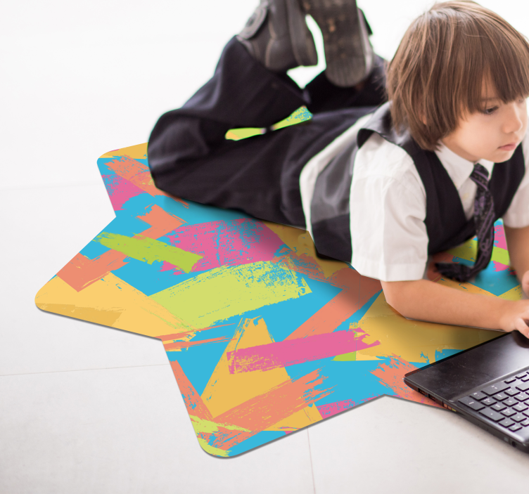 Alfombras vinílicas juvenil Collage de colores - TenVinilo
