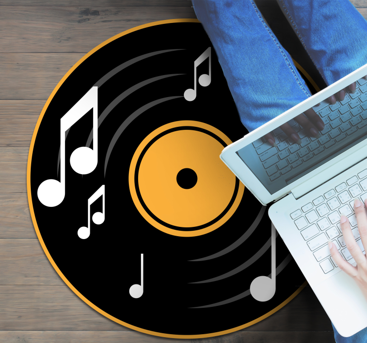 Alfombras vinílicas juvenils Notas musicales - TenVinilo