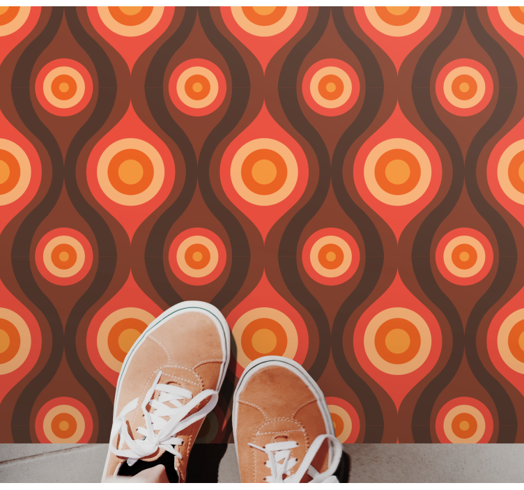 Alfombra vinílica vintage Patrón suave de los 70 - TenVinilo