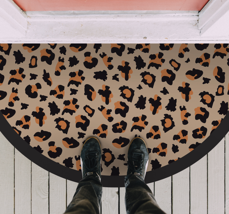 Alfombra vinílica animal print diseño de leopardo atrevido - TenVinilo