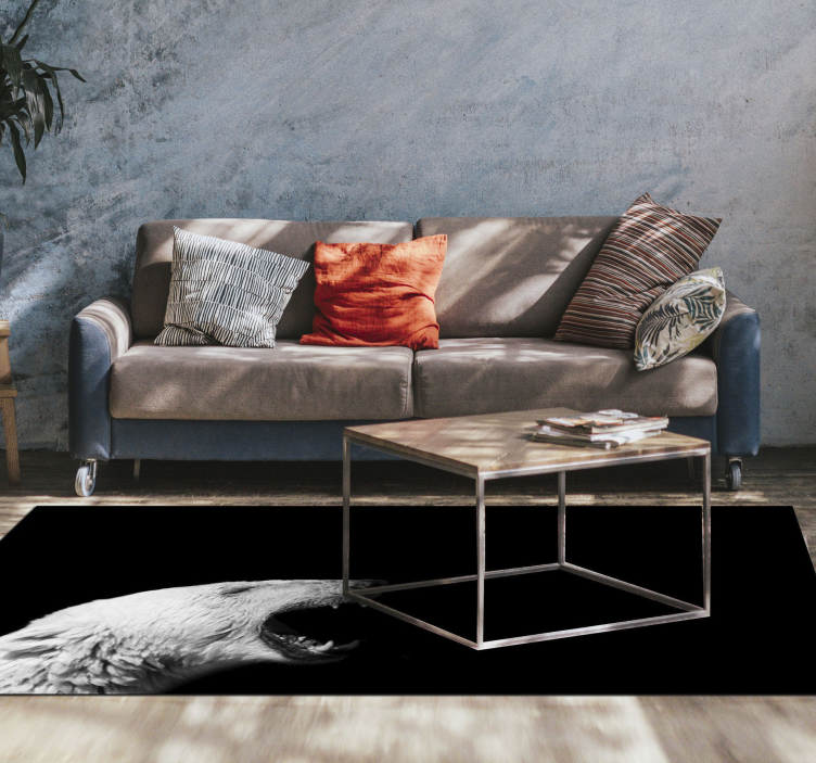 Aflombra vinílica animales perfil de oso polar - TenVinilo