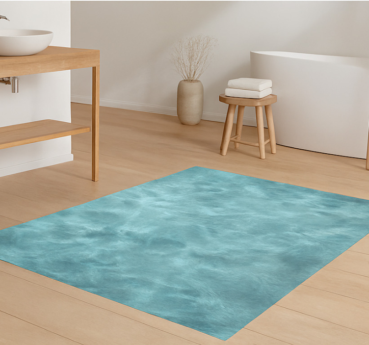 Alfombra vinílica azul diseño de efecto de agua - TenVinilo