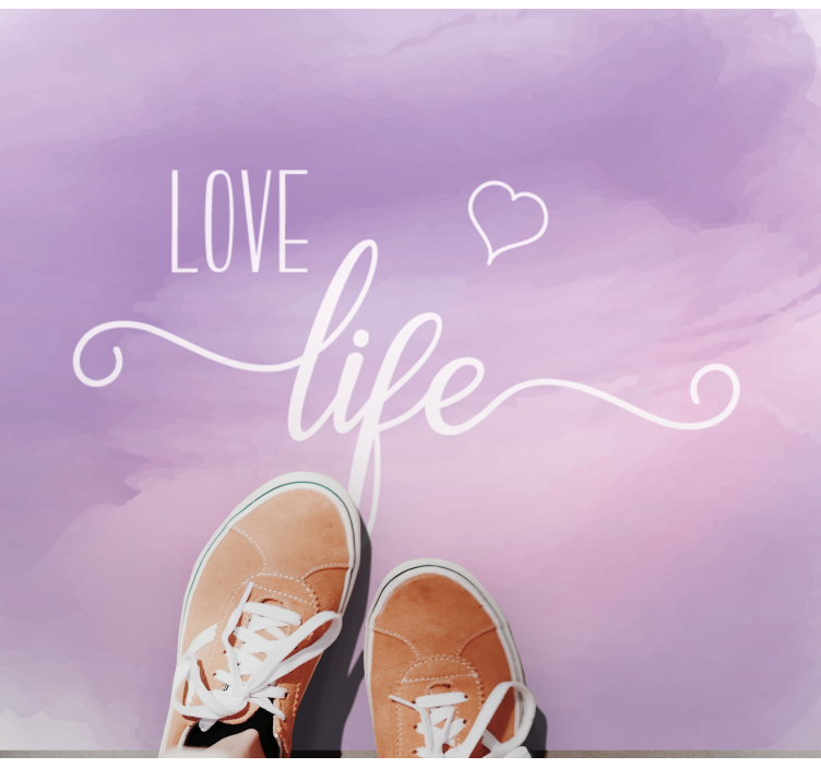 Alfombra vinílica con frase apreciar la existencia - TenVinilo