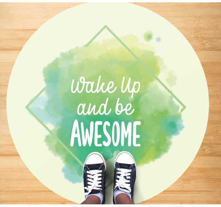 Alfombra vinílica con frase desatar lo extraordinario - TenVinilo