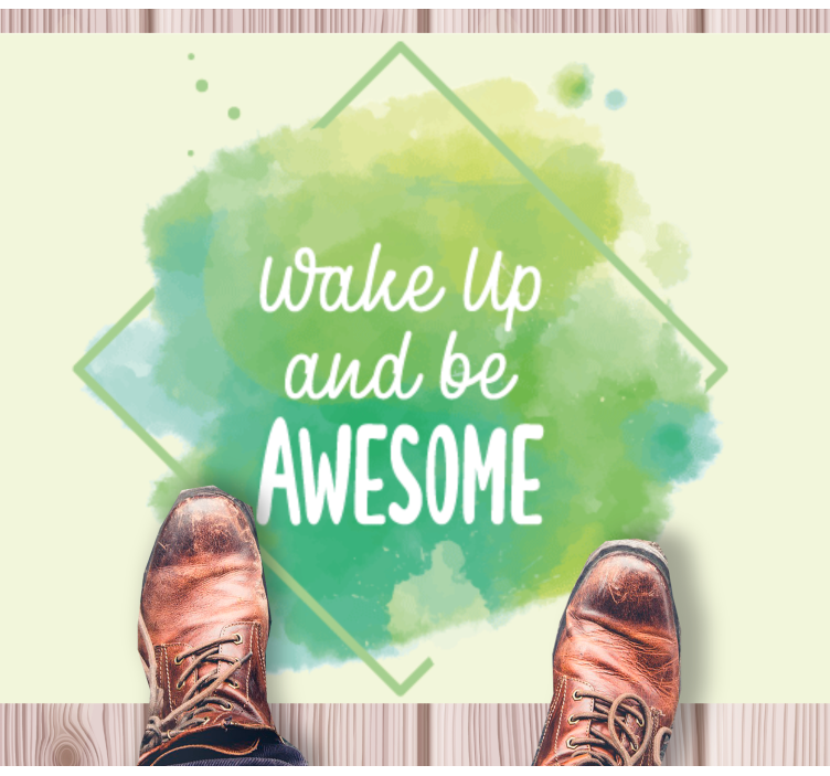 Alfombra vinílica con frase despertar excepcional - TenVinilo