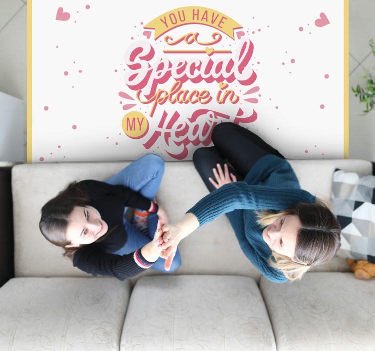 Alfombra vinílica con frase lugar especial en el corazón - TenVinilo