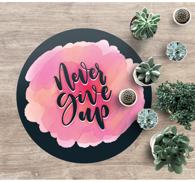 Alfombra vinílica con frase perseverar sin descanso - TenVinilo