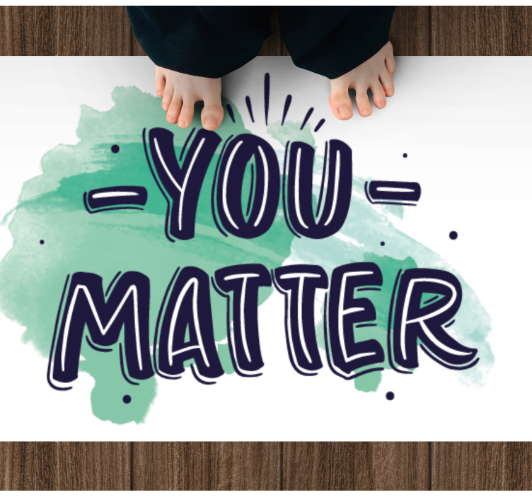 Alfombra vinílica con frase tú cuentas - TenVinilo