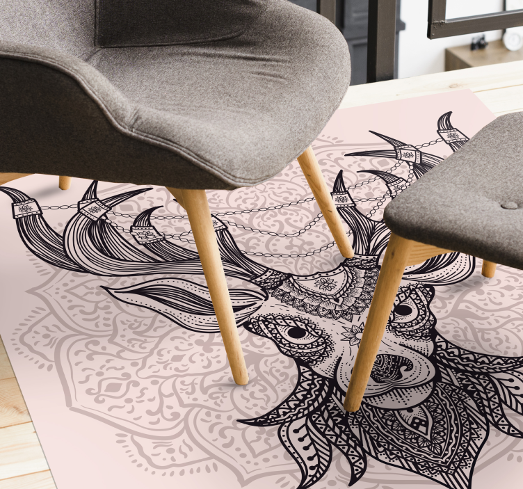 Aflombra vinílica animales Ciervos estampados - TenVinilo