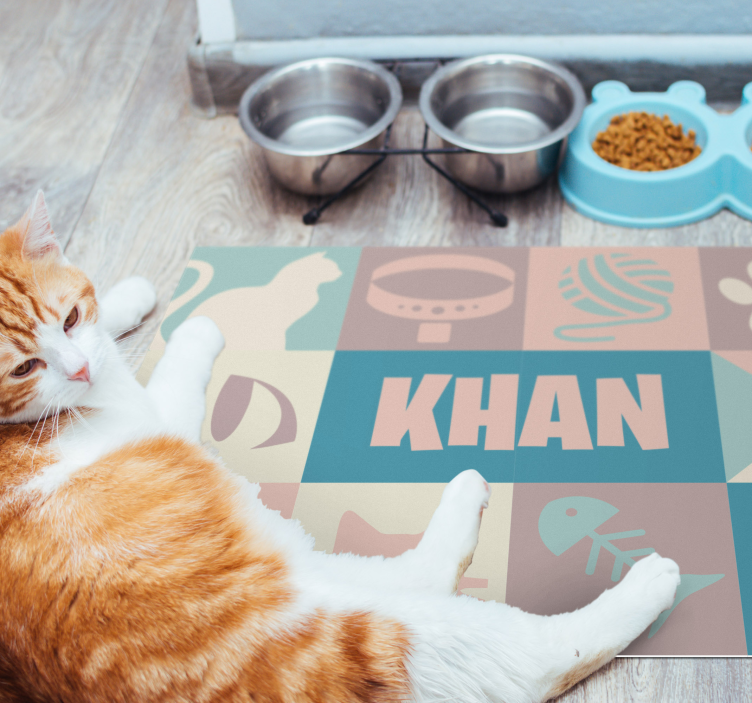 Aflombra vinílica animales Gatos personalizados - TenVinilo