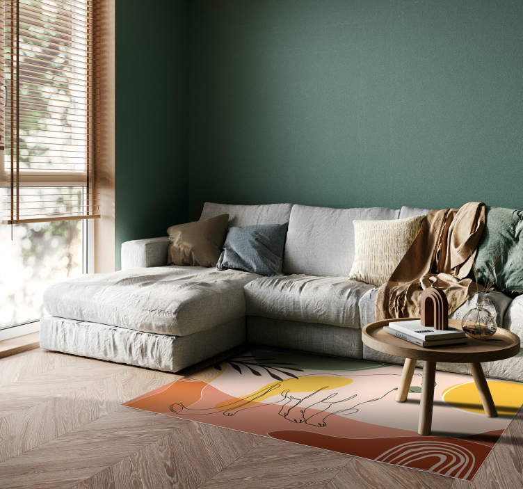 Alfombra de vinilo animal Pantera dibujada a mano - TenVinilo