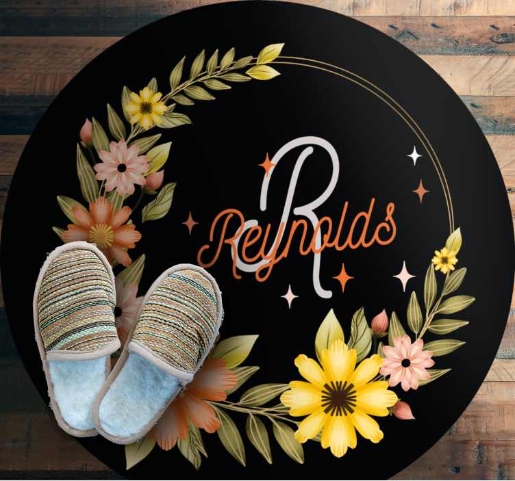 Alfombra vinílica dormitorio nombre floral de la corona - TenVinilo