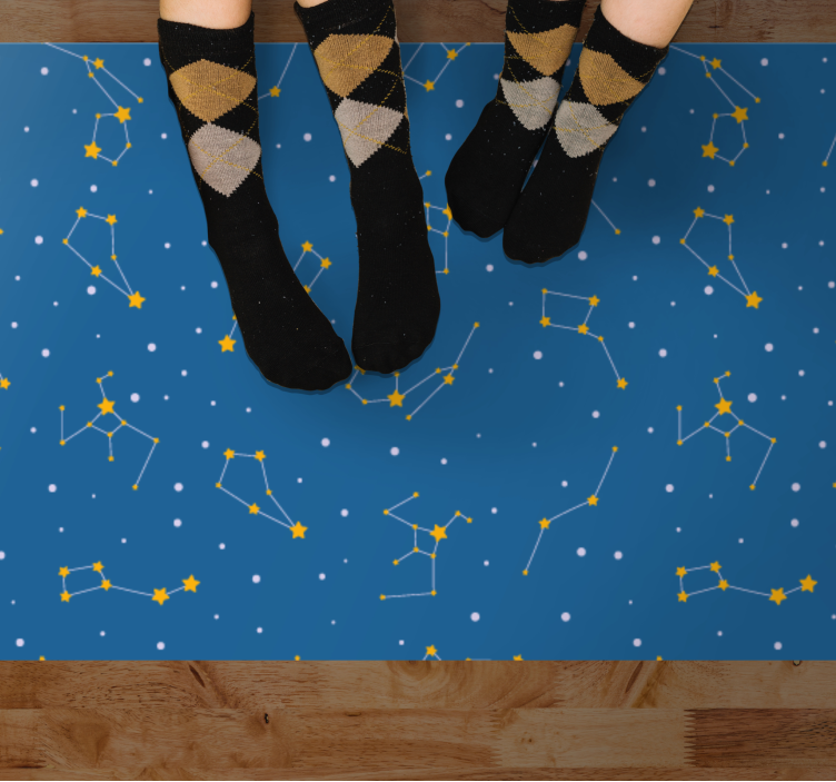 Alfombra vinílica estrellas cielo nocturno celestial - TenVinilo