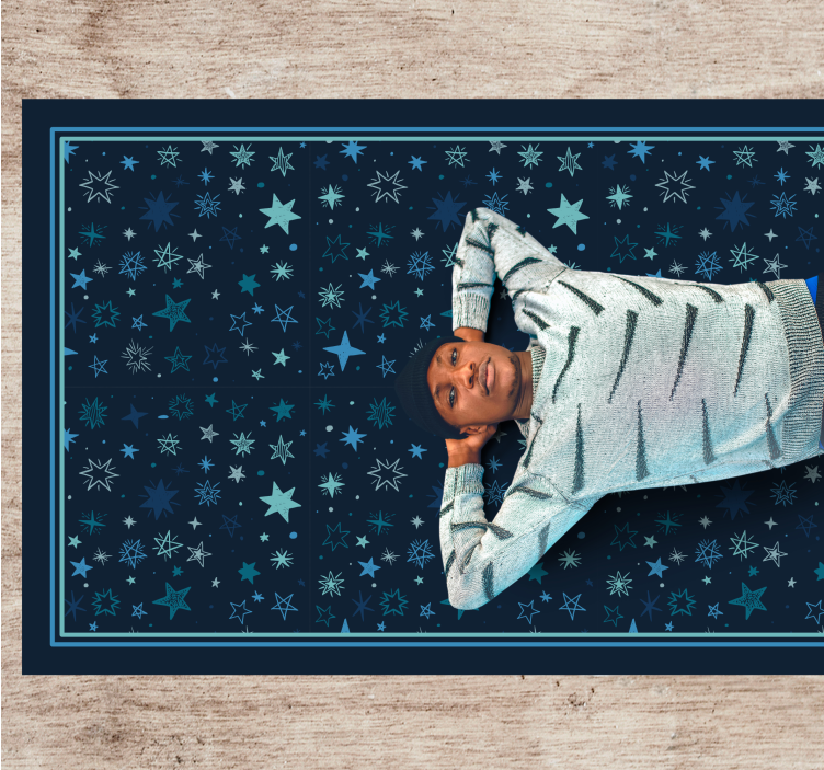 Alfombra vinílica estrellas diseño de motivo celestial - TenVinilo