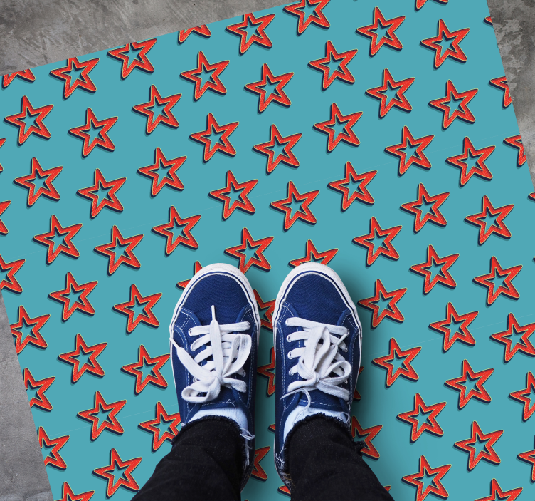Alfombra vinílica estrellas inspiración celestial - TenVinilo