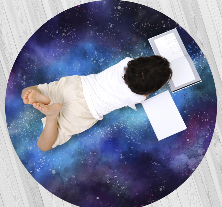 Alfombra vinílica estrellas oasis inspirado en la galaxia - TenVinilo