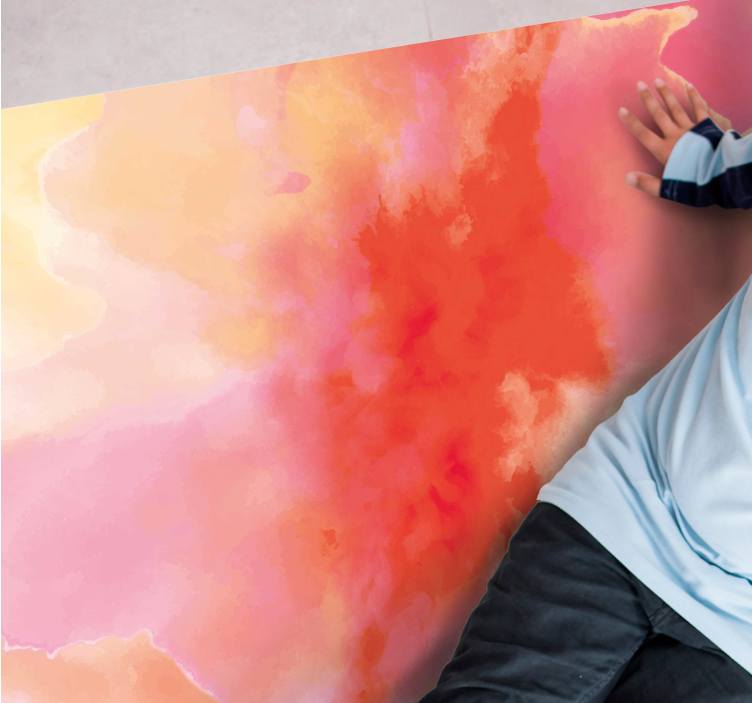 Alfombra vinílica infantil tonos abstractos vibrantes - TenVinilo