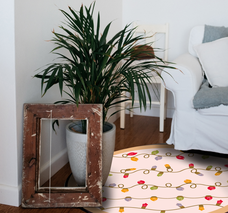 Alfombra vinílica evento guirnalda festiva - TenVinilo